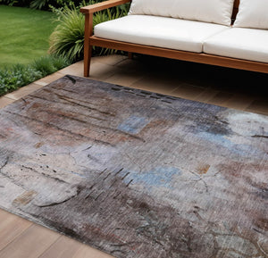 HomeRoots 10' Taupe and Brown Abstract Washable Area Rug - Stylish, Durable, Indoor/Outdoor Decor for Any Space 629754