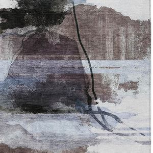 HomeRoots 9' Abstract Brown and Ivory Washable Area Rug - Durable Indoor/Outdoor Design for Busy Homes 629759
