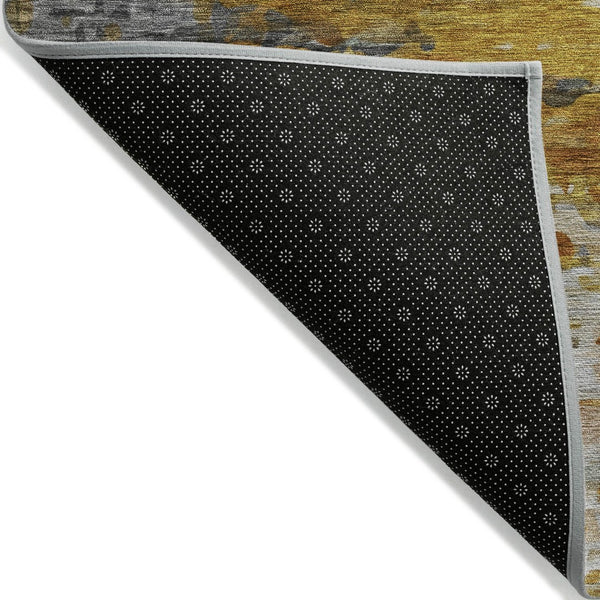 HomeRoots 10' Copper and Gray Abstract Washable Area Rug - Durable Indoor/Outdoor Design for Busy Spaces 629802