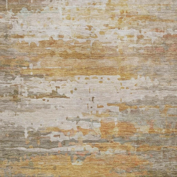 HomeRoots 8' X 10' Stylish Khaki and Beige Abstract Washable Area Rug for Indoor & Outdoor Durability 629806