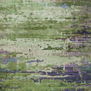 HomeRoots 10' Stylish Green Lavender & Purple Abstract Washable Area Rug for Indoor & Outdoor Spaces 629840
