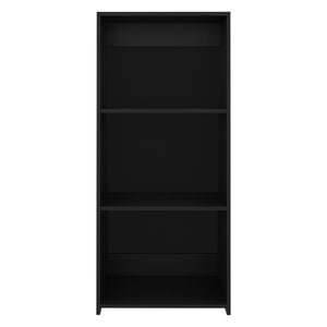 English Elm Note 47" Ladder Bookcase Tall Three-Tier Space-Saving Modern Shelf Unit for Small Spaces and Offices Black 17.5 L x 42 W x 9 H B200P253719