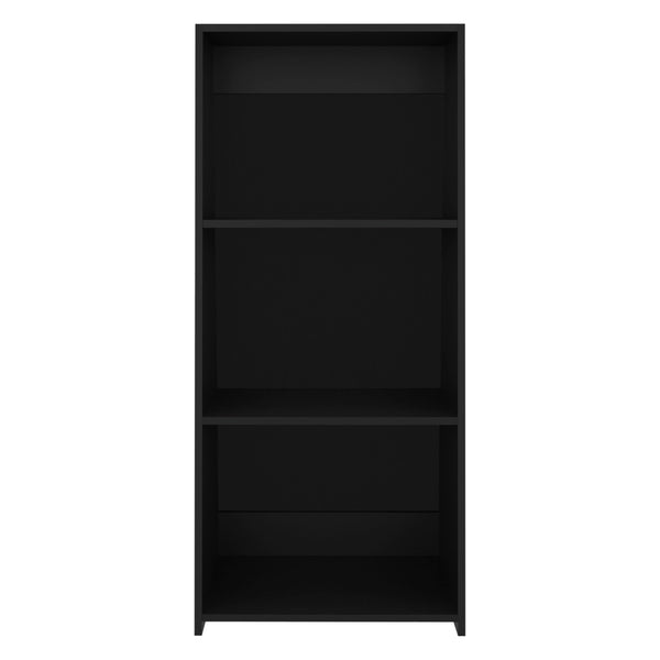 English Elm Note 47" Ladder Bookcase Tall Three-Tier Space-Saving Modern Shelf Unit for Small Spaces and Offices Black 17.5 L x 42 W x 9 H B200P253719