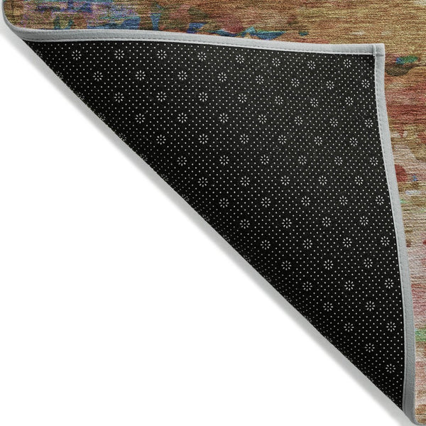 HomeRoots 9' X 12' Versatile Sage Teal Blue & Blush Abstract Area Rug - Stylish, Washable, Indoor & Outdoor Use 629857