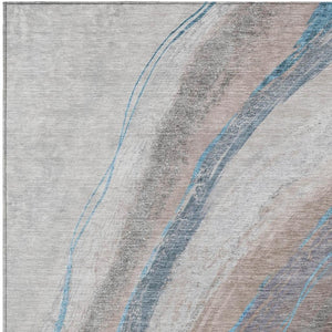 HomeRoots 10' Bold Brown and Teal Abstract Washable Area Rug - Indoor/Outdoor Use, Easy Care & Durable Design 629876