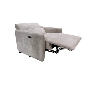 JLA Home Chapel Hill - Power Modern Recliner with USB Charging Ports, Solid Wood Frame, High-Density Foam Comfort and Quiet Power Recline Light Grey CH103-0042