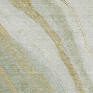 HomeRoots 8' X 10' Sage and Copper Abstract Area Rug - Stylish, Washable, Durable for Indoor & Outdoor Spaces 629892