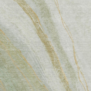 HomeRoots 9' X 12' Sage and Copper Abstract Area Rug - Stylish, Washable Indoor/Outdoor Rug for High-Traffic Spaces 629893