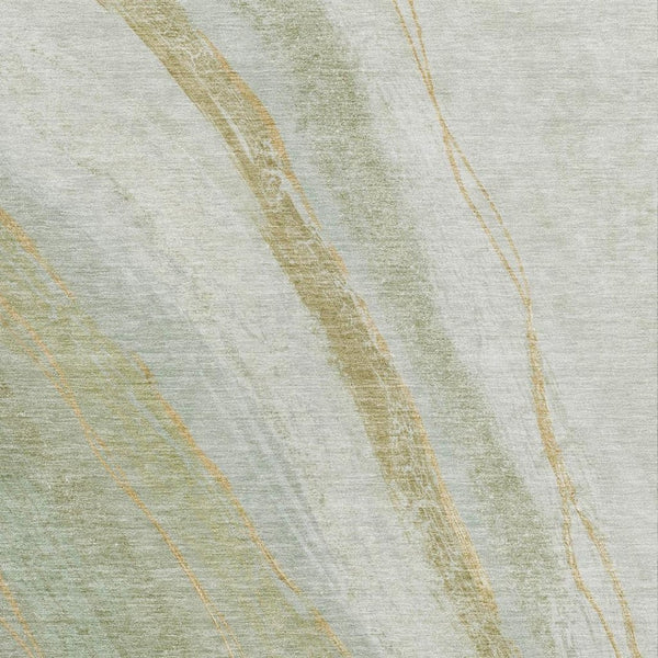 HomeRoots 9' X 12' Sage and Copper Abstract Area Rug - Stylish, Washable Indoor/Outdoor Rug for High-Traffic Spaces 629893