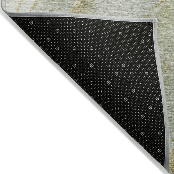 HomeRoots 10' Modern Sage and Copper Abstract Washable Area Rug - Durable Indoor/Outdoor Design for All Spaces 629894
