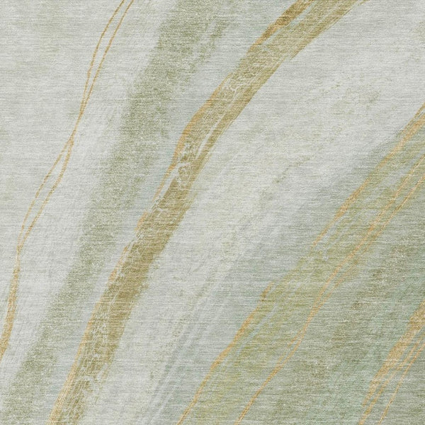 HomeRoots 10' Modern Sage and Copper Abstract Washable Area Rug - Durable Indoor/Outdoor Design for All Spaces 629894