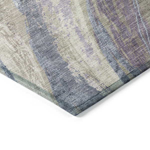 HomeRoots 9' X 12' Abstract Washable Area Rug in Brown, Taupe & Purple – Durable for Indoor & Outdoor Use 629923