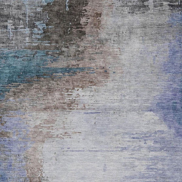 HomeRoots 9' X 12' Abstract Brown, Lavender & Taupe Washable Rug – Stylish Indoor/Outdoor Area Essential! 629995