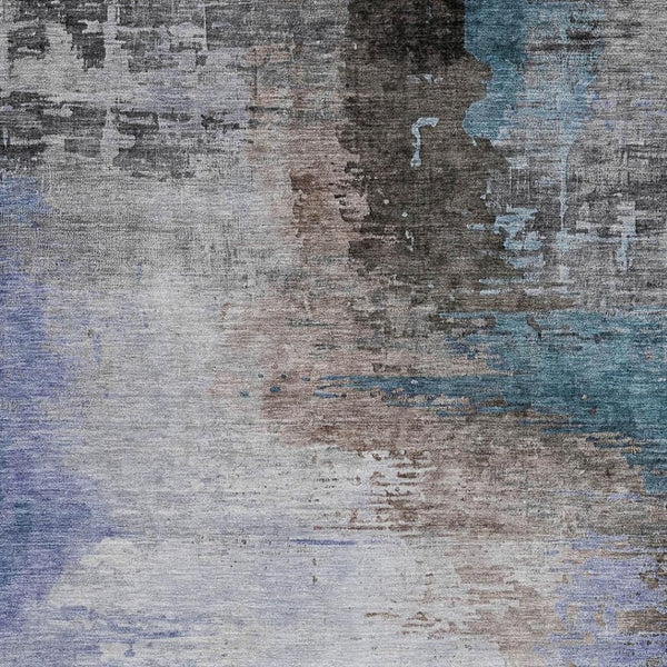 HomeRoots 10' X 14' Stylish Brown Lavender Taupe Abstract Washable Area Rug for Indoor & Outdoor Spaces 629996
