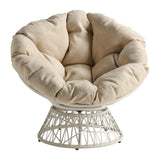 OSP Home Furnishings Papasan Chair Cream