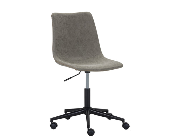 Sunpan Cal Office Chair - Stylish Mid-Century Design with Adjustable Height and Smooth Mobility for Comfort Antique Grey