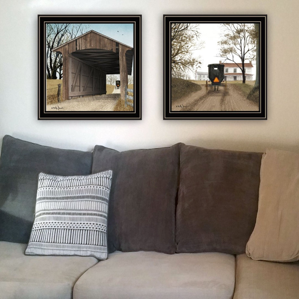 English Elm Trendy Decor 4u Billy Jacobs Headin Home 2 Piece Framed Rustic Wall Art Set B067P256608