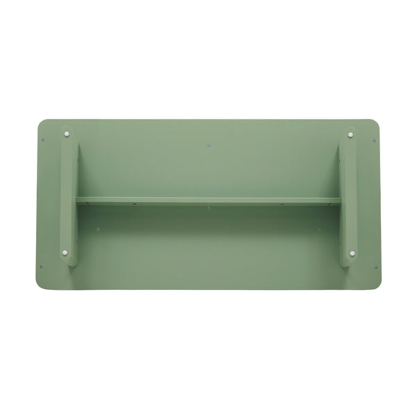 English Elm Ella 47" Coffee Table with Full-Extension Drawers, Open Shelf & Rounded Edges for Modern Living Sage Green B365S00060