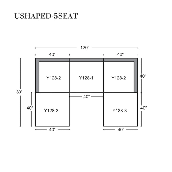 English Elm Large Modular Cloud Sofa Set - 5 Seats, Down-Filled Comfort, Customizable Layouts For Modern Spaces W2824S00021