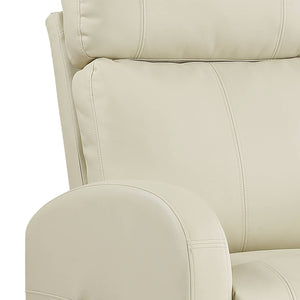 English Elm Ricardo Beige PU Power Lift Recliner with Pocket Coil Seat, Wired Remote, Durable Metal Frame B2726P405679