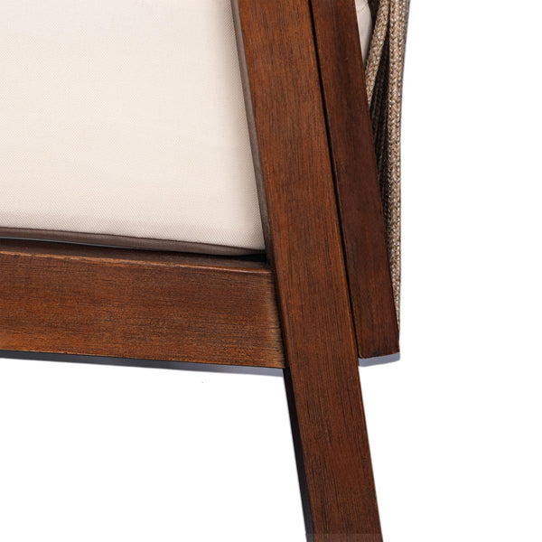 English Elm Christopher Knight Home® - 28" Outdoor Lounge Chair - Woven Backrest, Solid Wood Frame, Plush Cushions For Patio Relaxation N767P255015D_2