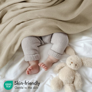 JLA Home Madison Park - Rayon Bamboo Cotton Blanket with Diamond Jacquard Weave — Breathable, Silky Soft & Gift-Ready Luxury Khaki AM51-0521