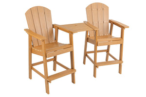 English Elm Lounge Teak-Color Outdoor Chair - All-Weather Comfort, Ergonomic Design & Space-Saving Features! W2085P364116