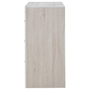 English Elm Sherwood Coastal White 6-Drawer Dresser — Sleek Modern Silhouette, Smooth Hardware, Spacious Storage B062P375390