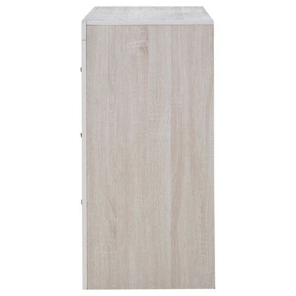 English Elm Sherwood Coastal White 6-Drawer Dresser — Sleek Modern Silhouette, Smooth Hardware, Spacious Storage B062P375390