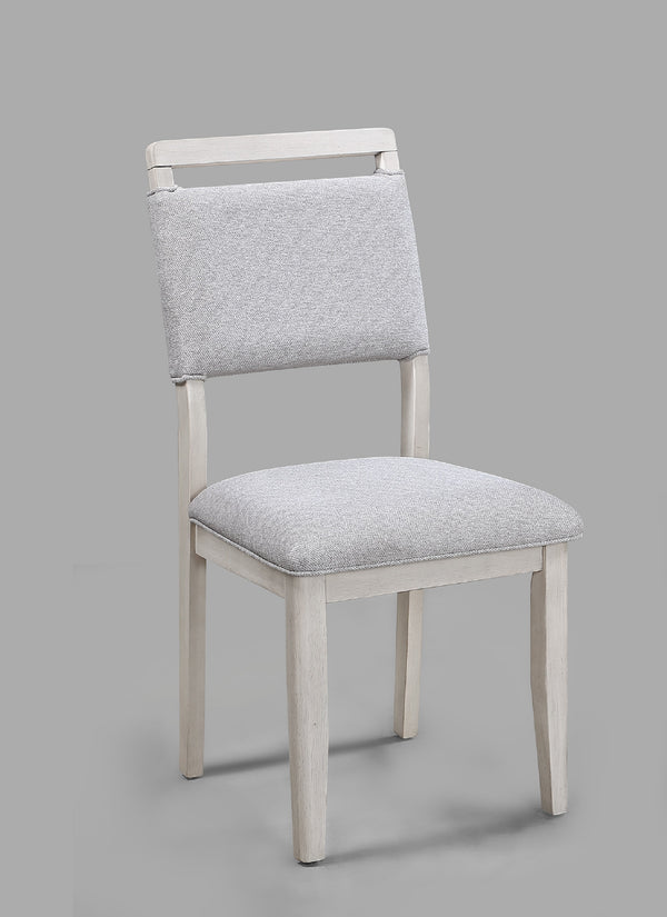 English Elm 2pc Upholstered Counter Height Chairs with High-Back Support, Plush Neutral Fabric Seats and Footrest Antique grey white 41 L x 21.5 W x 11 H B011P315728