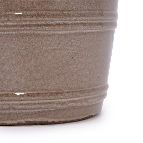 English Elm 3 Pieces Ceramic Flowerpot Set - Handcrafted Antique Yellow Planters For Garden, Patio & Indoors W3273P321529