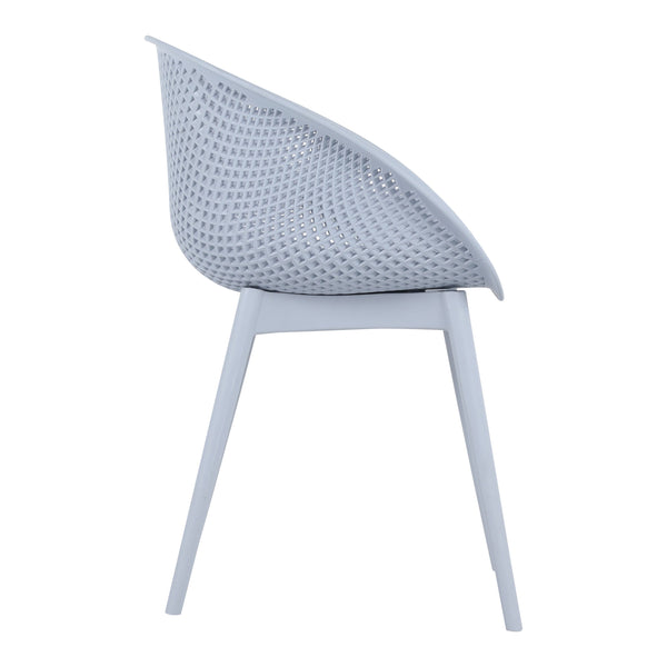 English Elm 2-Pack Modern Lounge Chairs with UV-Resistant PP, Mesh Weave Comfort, Lightweight & Easy-Care Design Light Baby Blue W3450P323311
