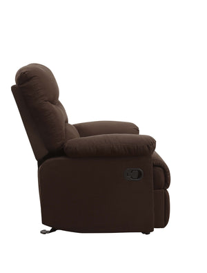 English Elm Arcadia Plush Microfiber Motion Recliner with Pillow-Top Arms, Smooth Latch Mechanism for Relaxation Chocolate 32 L x 31 W x 27 H B2726P256681