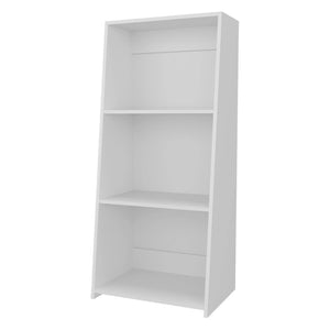 English Elm White Elegant Bookcase With Three Open Shelves - Perfect For Stylish Storage In Any Room! B062P252200-GIGA