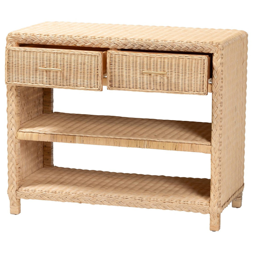 English Elm Japandi Woven Jute Hourglass Side Table Organic Texture for Modern Living Rooms B2750P467840