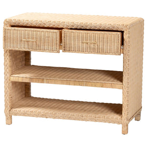 English Elm Japandi Woven Jute Hourglass Side Table Organic Texture for Modern Living Rooms B2750P467840