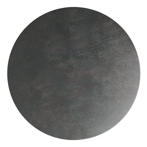 English Elm Hughes Cast Aluminum Side Table - Hand-Finished Black Nickel Tulip Design, Versatile 23.6" Height B136P239034