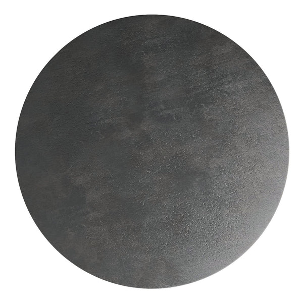 English Elm Hughes Cast Aluminum Side Table - Hand-Finished Black Nickel Tulip Design, Versatile 23.6" Height B136P239034
