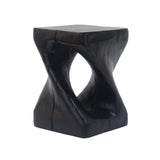 Christopher Knight Home® - Noble House - - Mgo Twist Shape Side Table, Wood-Like Texture, Black Color