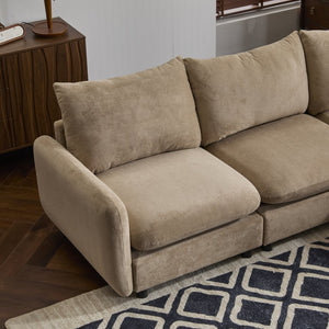 English Elm Christopher Knight Home® - 99 In. Modular Velvet Sectional Sofa - 4-Piece L-Shaped Design For Versatile Living Room Comfort N773IS00005N