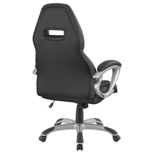 English Elm Bruce sleek Black Upholstered Adjustable Home Office Chair – Ergonomic Swivel, Rolling Casters, Timeless Comfort and Support B062P344908