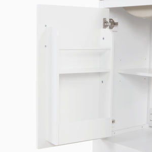 English Elm 20" Bathroom Vanity With Soft-Close Door, Ceramic Sink, Adjustable Shelves & Chic Storage Solutions N725P351852K