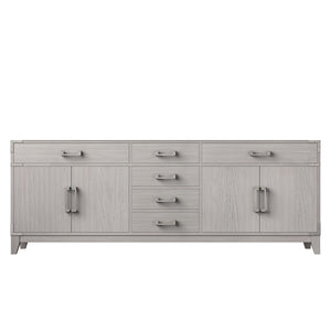 English Elm White Oak Double Bath Vanity - 84" W Solid Wood With Soft-Close Drawers & Ample Storage Space B2731P259982-GIGA