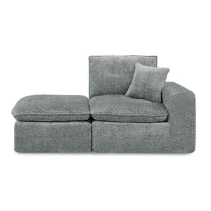 English Elm 107'' Boucle L-shaped Sectional with Reversible Chaise Deep Foam Seat Living Room Grey W1413S00165