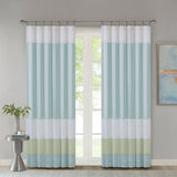 Madison Park Amherst Transitional Polyoni Pintuck Curtain Panel MP40-2222 Green