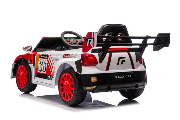 English Elm 12v4a Kids Ride on Car Dual Motor Luxury Coupe with Remote Control and Shock Absorbers Red W1620P326865