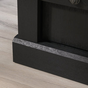 English Elm Credenza, Stylish Black Tv Stand For Up To 70" Tvs With Rustic Charm & Smart Storage Solutions B356P402772