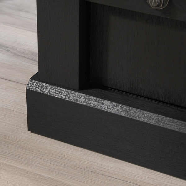 English Elm Credenza, Stylish Black Tv Stand For Up To 70" Tvs With Rustic Charm & Smart Storage Solutions B356P402772