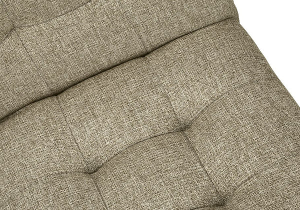 English Elm Dining Chair Set of 2 Tufted Brown Fabric Grey Wood Frame Transitional Seating B2710P461769