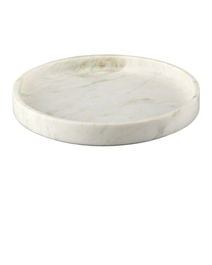 Currey & Company Bilbao Onyx Tray - Exquisite Natural Stone With Pastel Veining, Elegant Design For Home Decor White Aravali Onyx 1200-1035-currey-company
